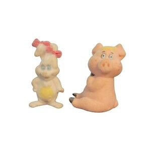 Vintage 1985 McDonalds Phil Mendes KissyFur Happy Meal Figure Rabbit Pig  Flock